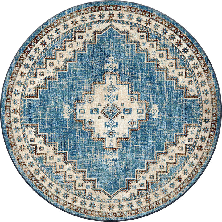 Sedona Nights Deep Blue Rug.Coastal Compass Home Decor