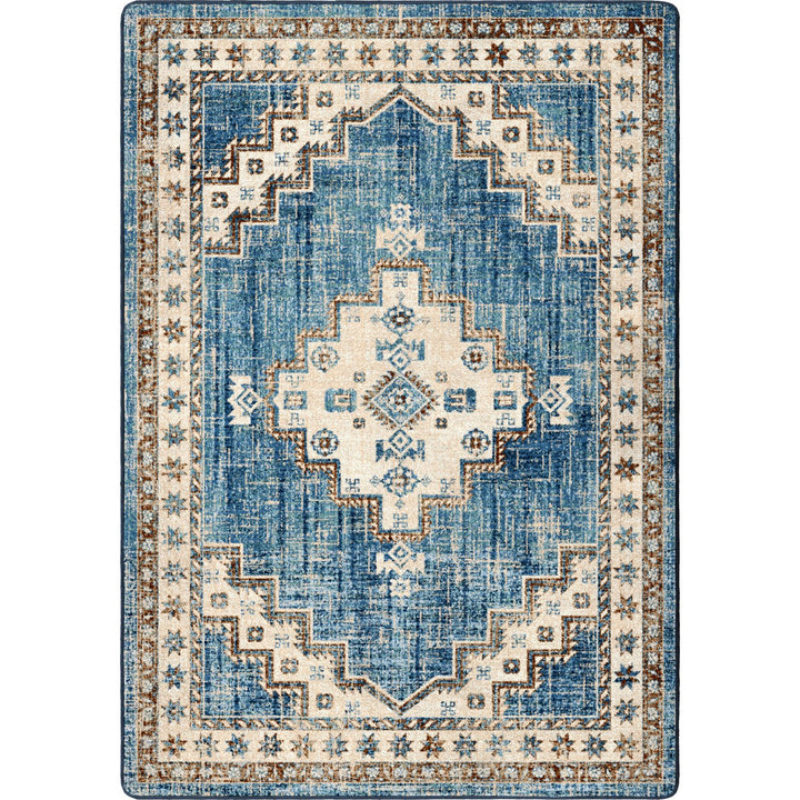 Sedona Nights Deep Blue Rug.Coastal Compass Home Decor