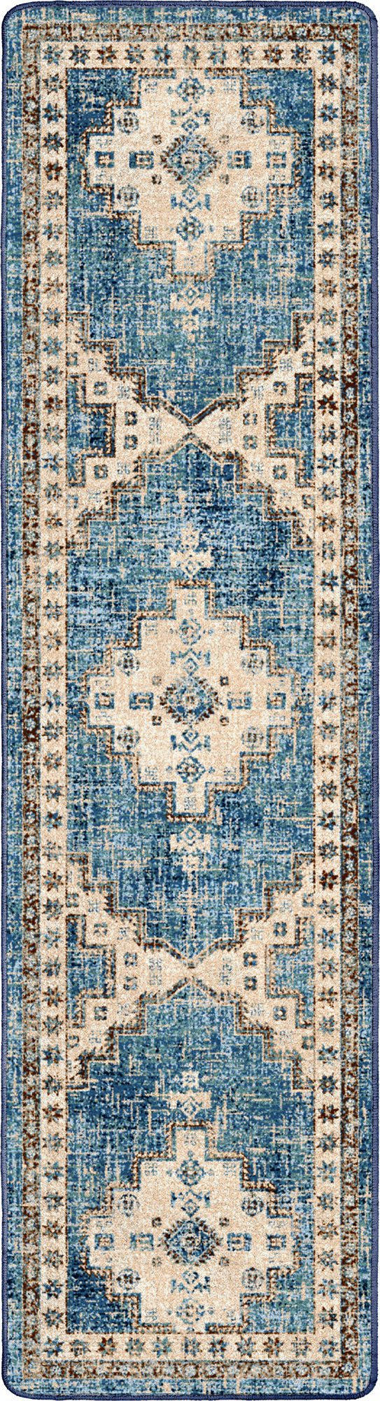 Sedona Nights Deep Blue Rug.Coastal Compass Home Decor