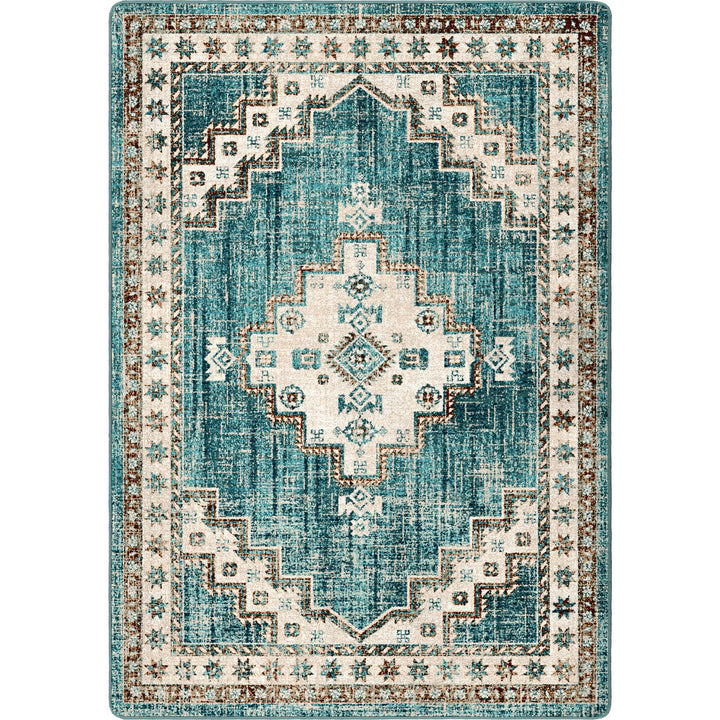 Sedona Nights Turquoise Rug.Coastal Compass Home Decor