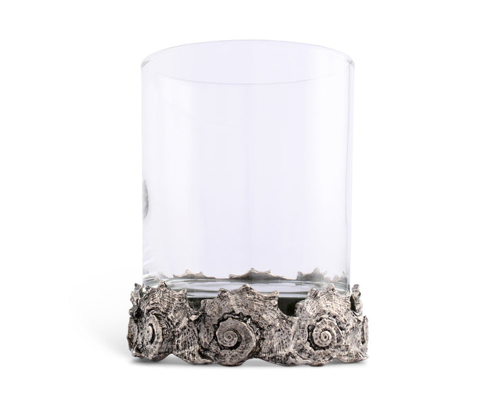 Shell Wreath Double Old Fashioned Glass - The Coastal Compass Home Decor