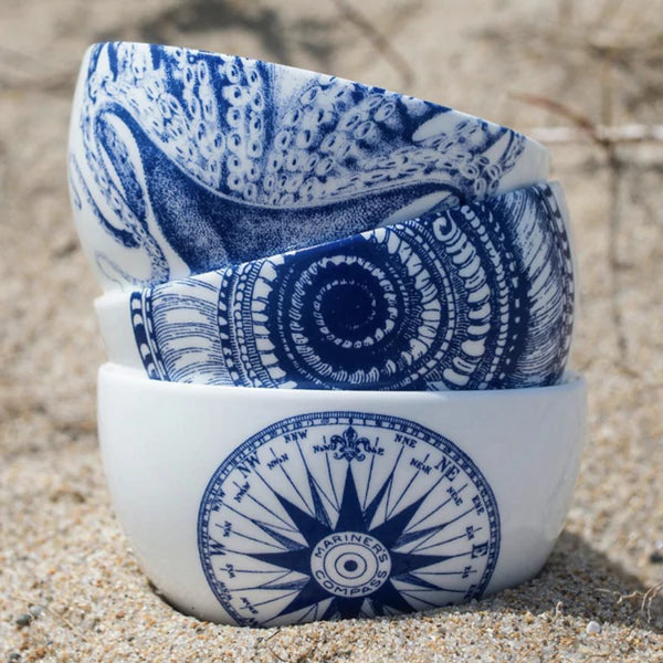Blue Shell Snack Bowl • Coastal Compass Home Decor