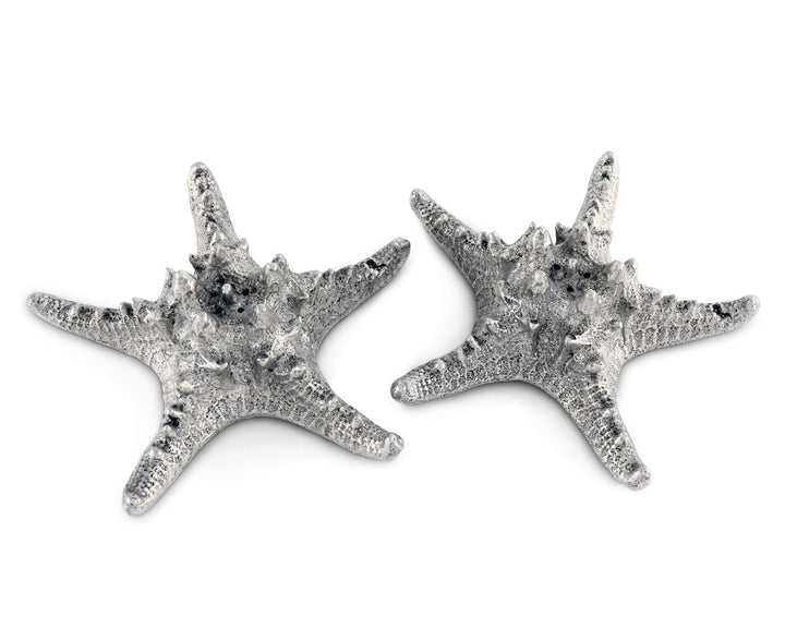 Starfish Pewter Salt & Pepper Shaker Set - The Coastal Compass Home Decor