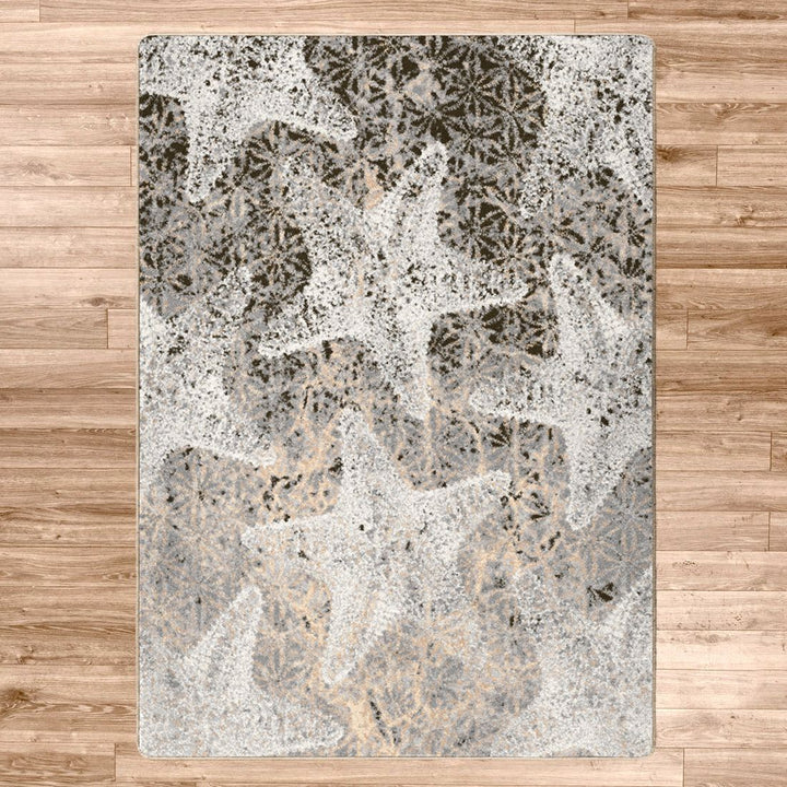 Stargazing Sandy Shore Rug.Coastal Compass Home Decor