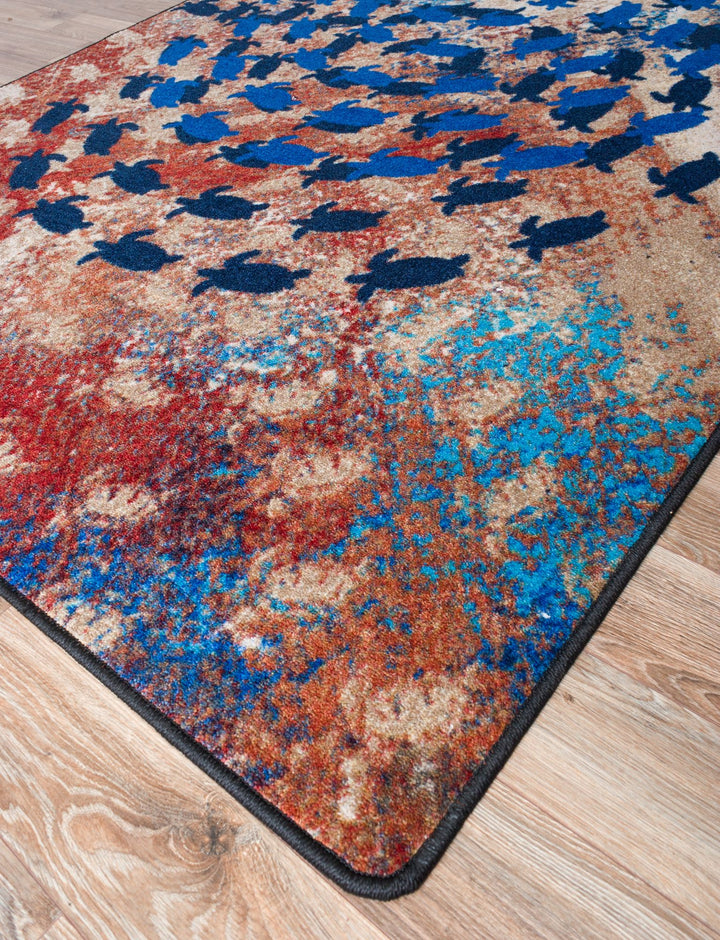 The Turtle Journey Area Rug Collection - Made in the USA - The Coastal Compass Home Decor