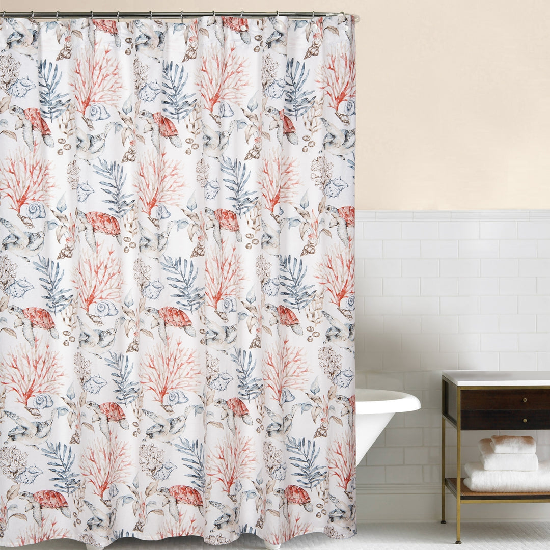 Tranquil Sea Shower Curtain • Coastal Compass Home Decor