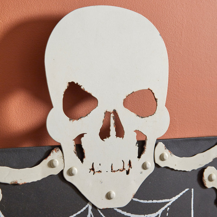 Trick or Treat Skeleton Wall Sign • Coastal Compass Home Decor