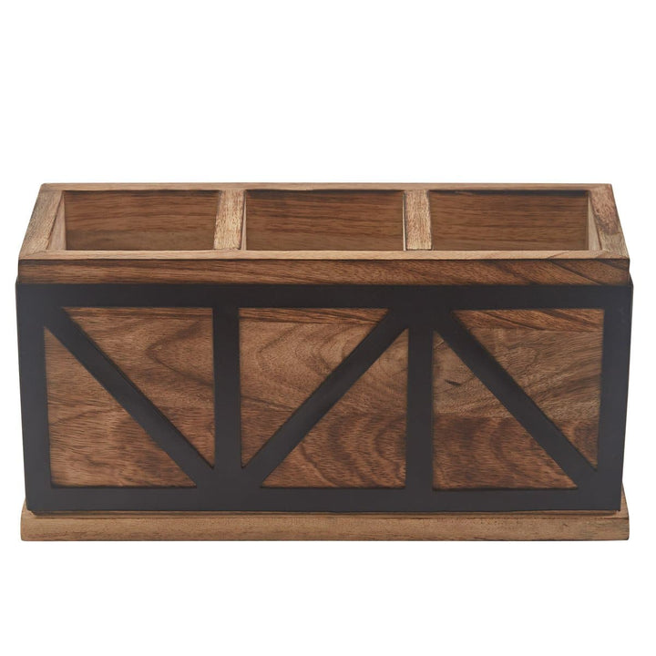 Urban Wood Utensil Organizer - Coastal Compass Home Decor