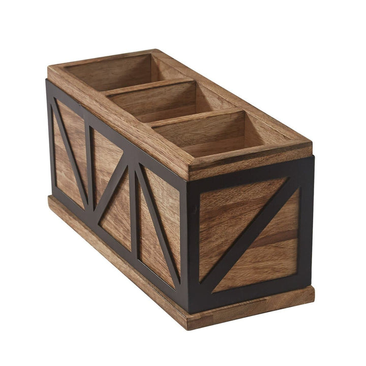 Urban Wood Utensil Organizer - Coastal Compass Home Decor