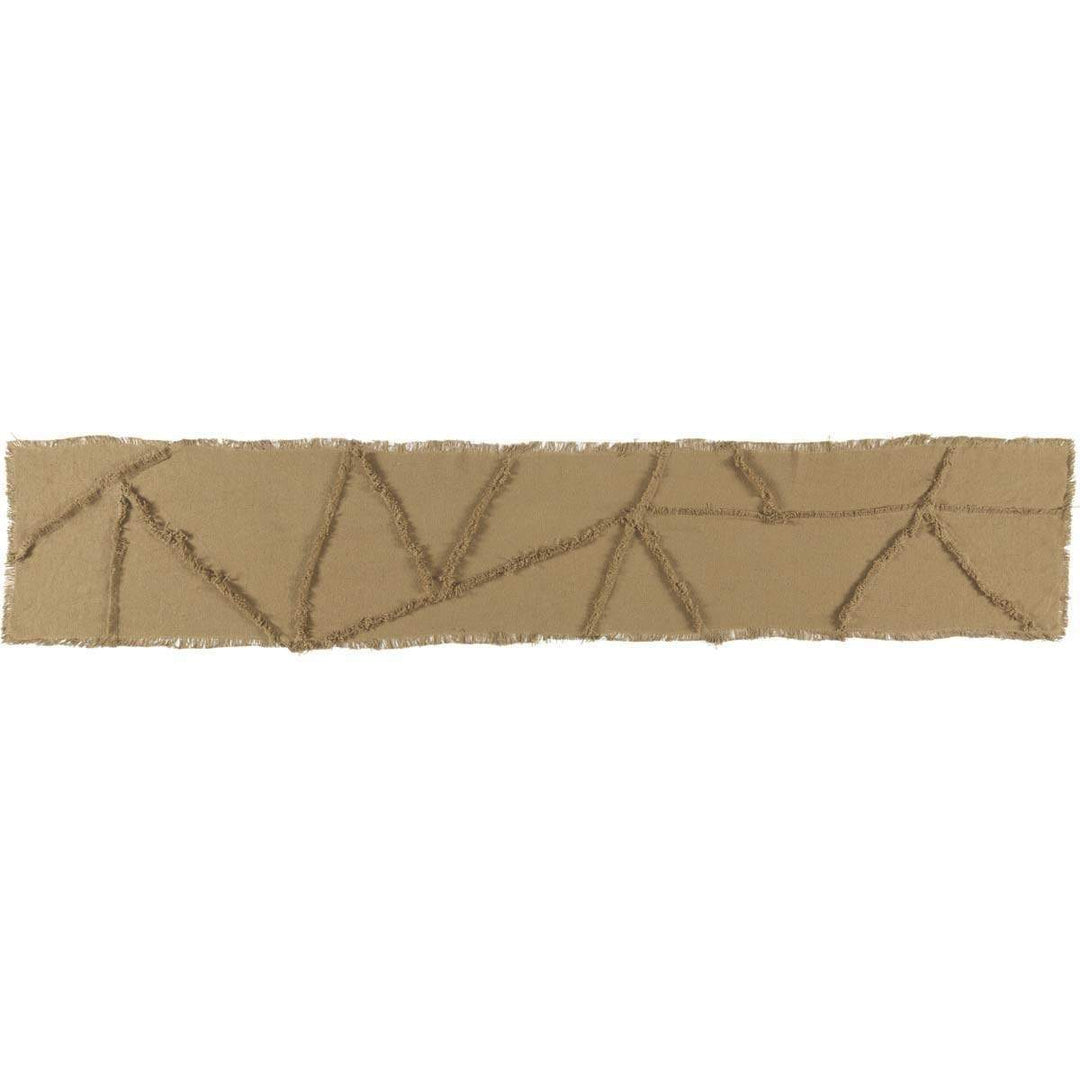 Burlap Natural Reverse Seam Patch Runner 13x72