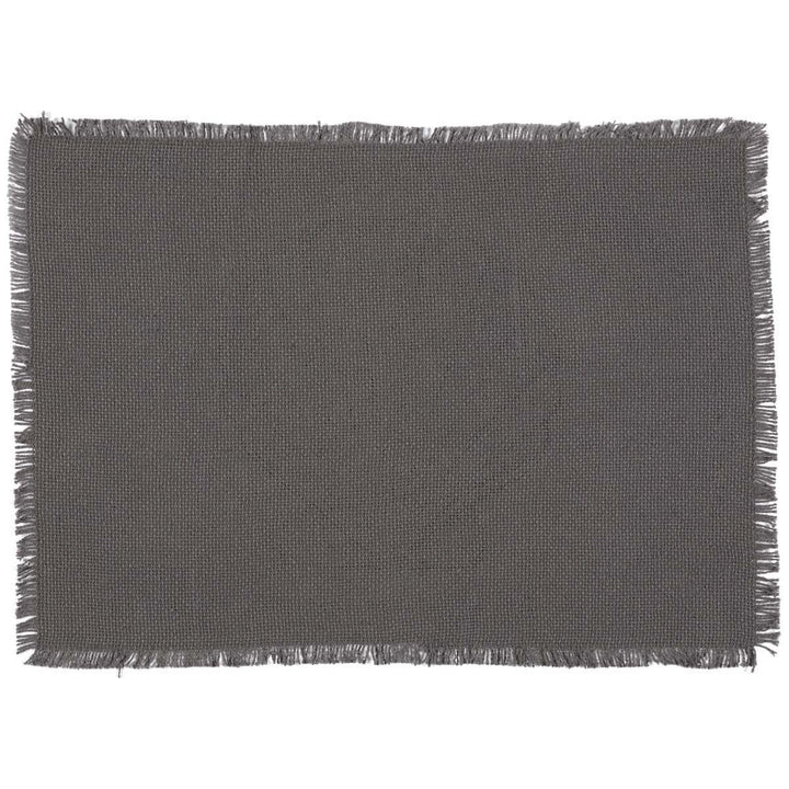 Sandy Grey Burlap Placemat Set of 6 | Coastal Compass Home Decor