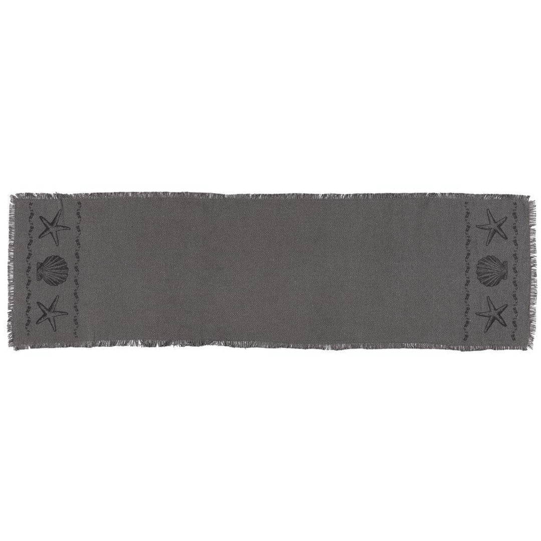 Sandy Grey Burlap Runner 13x48