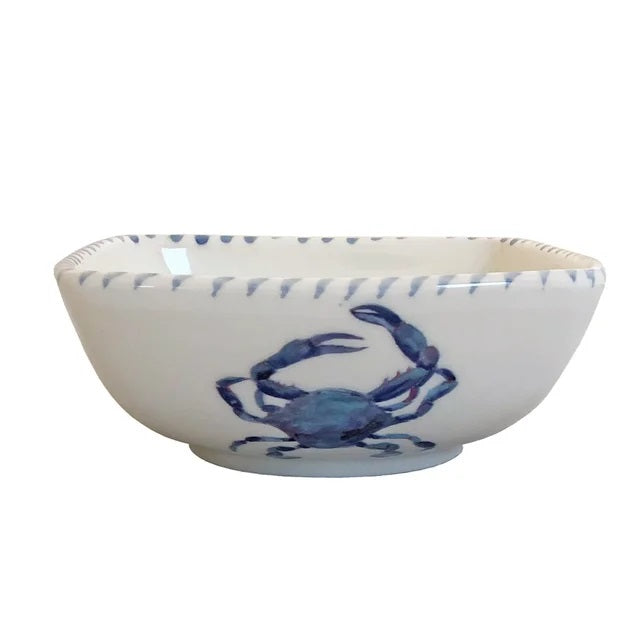 Blue Crab Square Chowder Cup - The Coastal Compass Decor