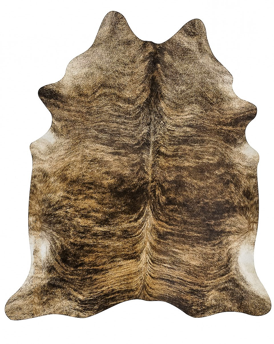 Brazilian Medium Brindle Cowhide Rug • Coastal Compass Home Decor