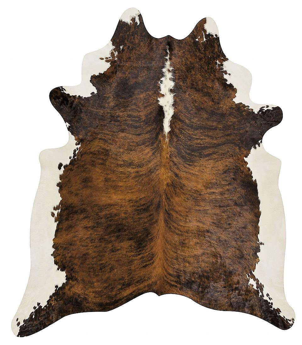 Brazilian Brindle White Backbone Cowhide Rugs