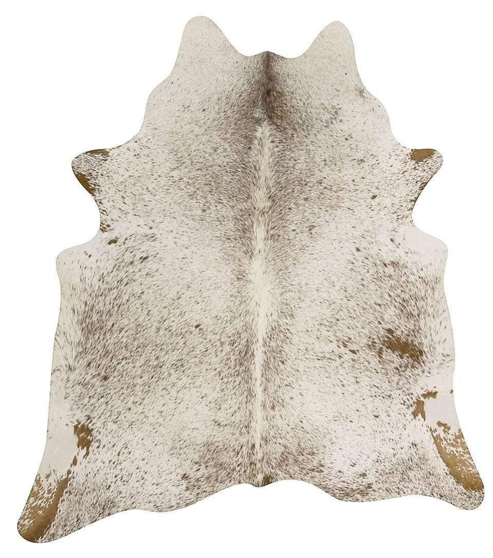 Brazilian Brown and White Peppered Cowhide • Coastal Compass Home Decor