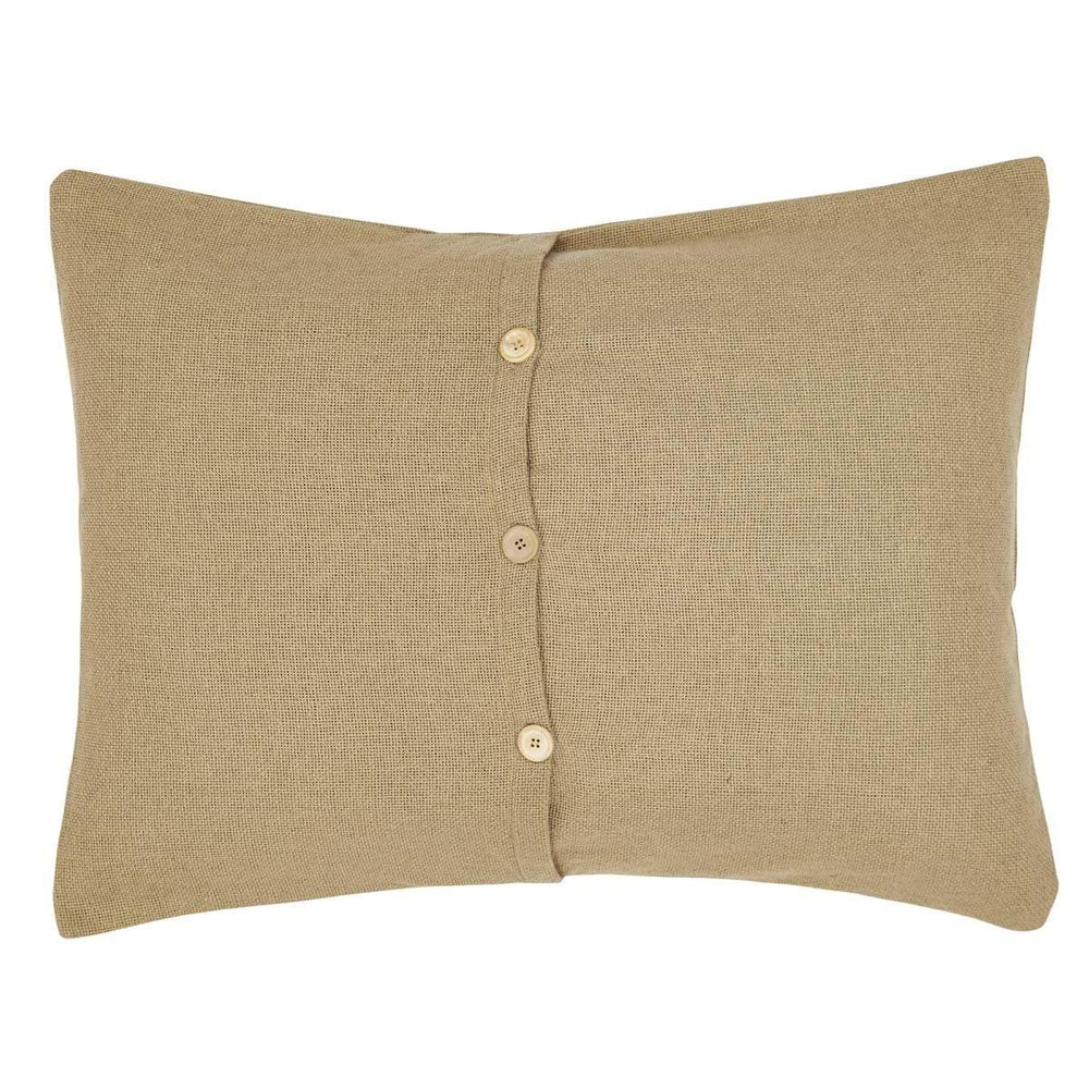Burlap Natural Standard Sham with button closure reverse - The Coastal Compass Home Decor