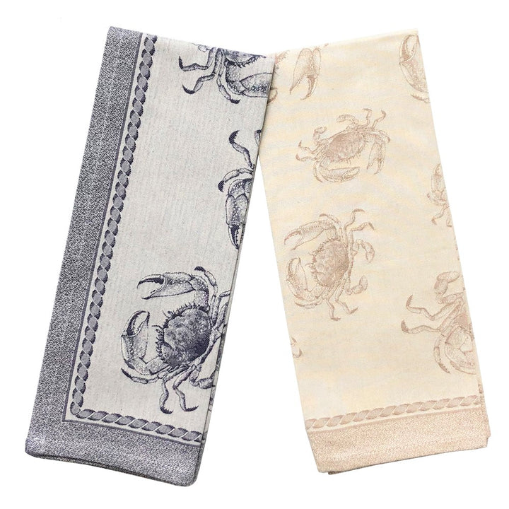 Coastal Crab Kitchen Towels - The Coastal Compass Home Decor
