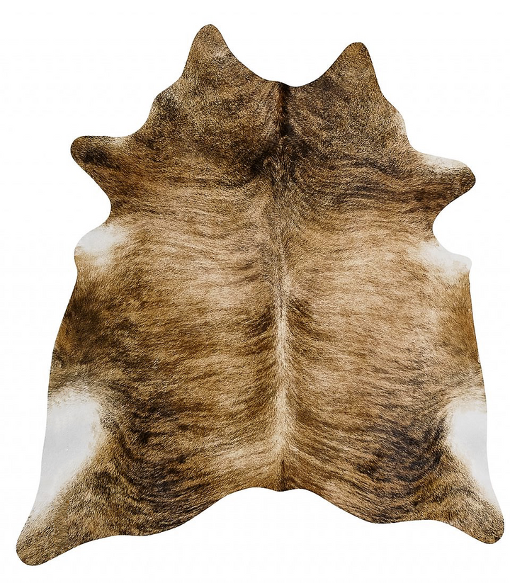 Brazilian Medium Brindle Cowhide Rug • Coastal Compass Home Decor