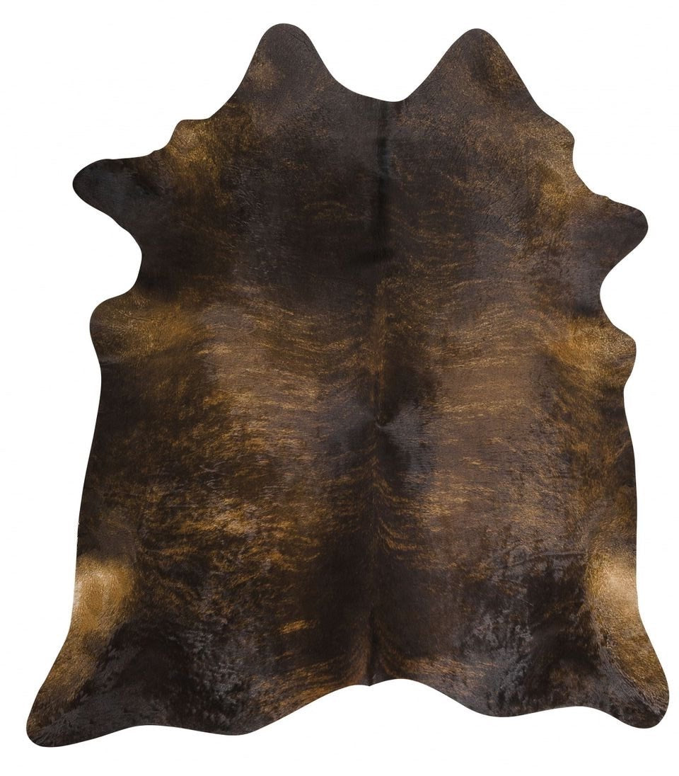 Brazilian Dark Brindle Cowhide Rug