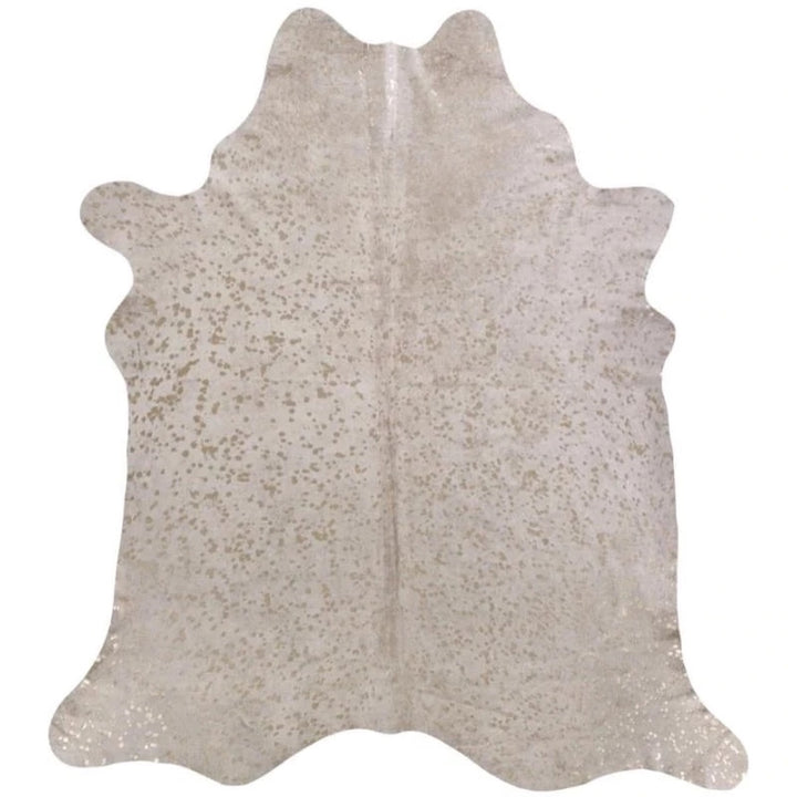 Matte Gold on Ivory Cowhide