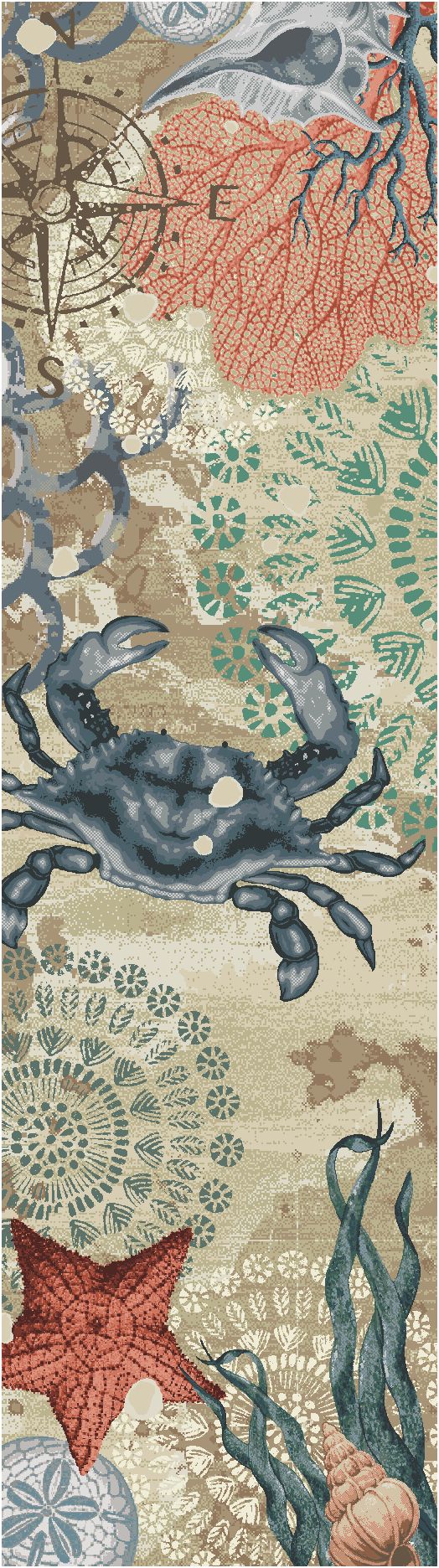 Latitude Adjustment Oceanic Floor Runner - Made in the USA - The Coastal Compass Home Decor