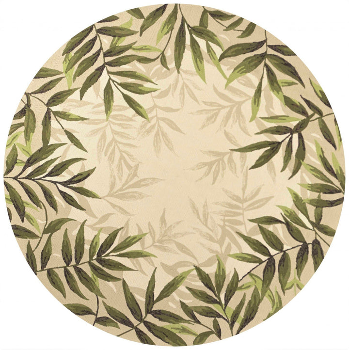 green leaf and sand coastal area rug - coastal compass home decor
