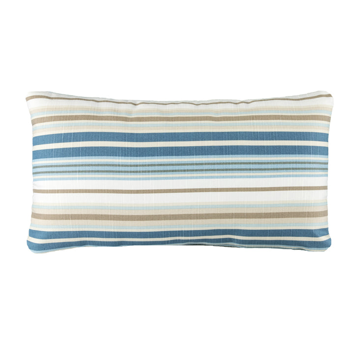 Marina Stripe Coastal Accent Pillow made in the USA - Coastal Compass Home Decor