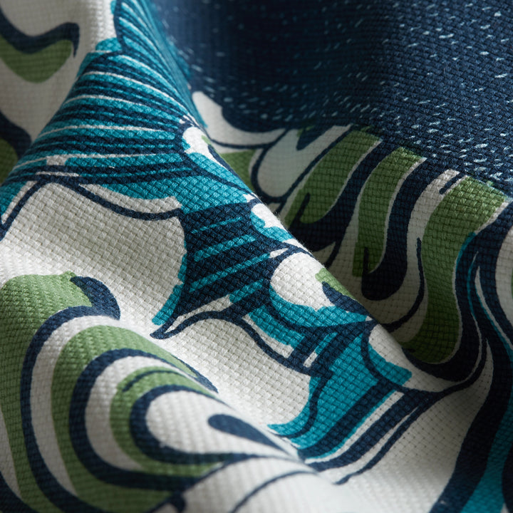 Moby Whale Beach Bath Shower Curtain detail - Coastal Compass Home Decor