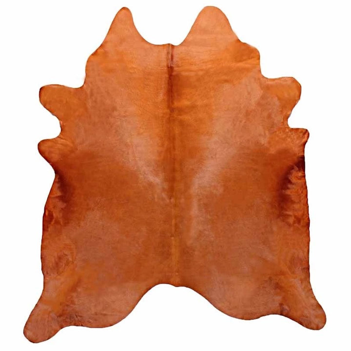 Brazilian Orange Dyed Cowhide - Coastal Compass Home Decor