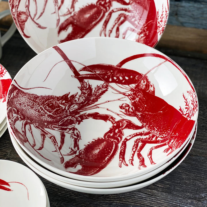 Red Lobster Serving Bowl - The Coastal Compass Home Decor