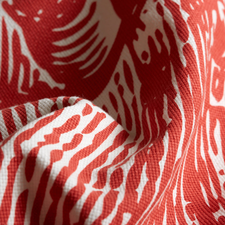 Red Lobster Cotton Shower Curtain Detail - Coastal Bath Decor - Coastal Compass Home Decor
