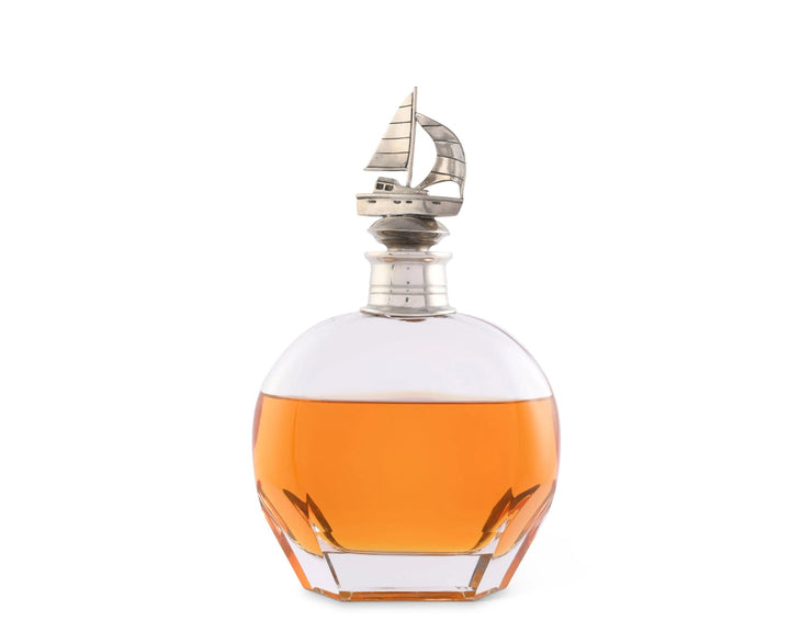 Sailboat Whiskey Decanter - Coastal Compass Home Decor
