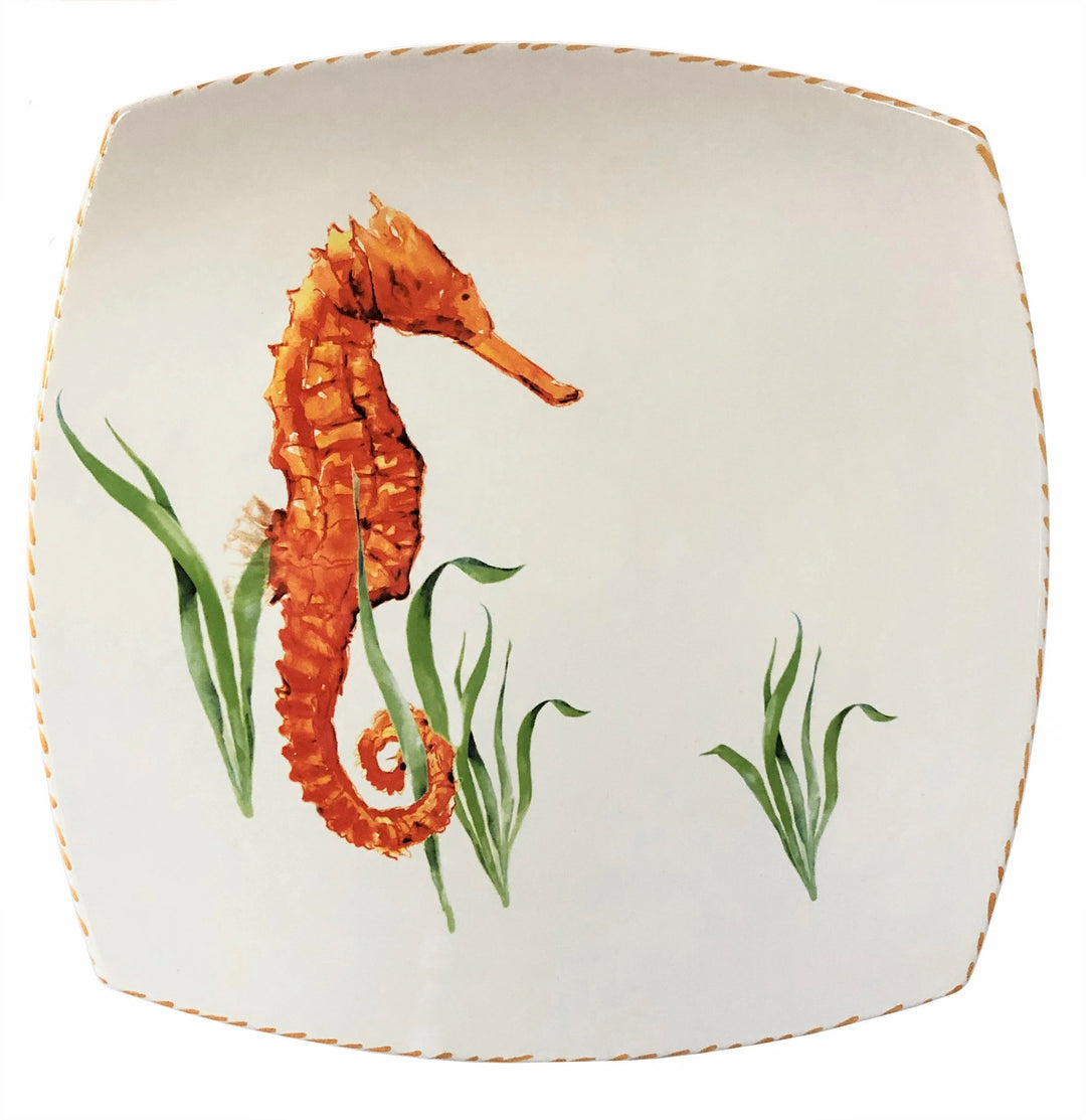 Seaside Seahorse Square Plate
