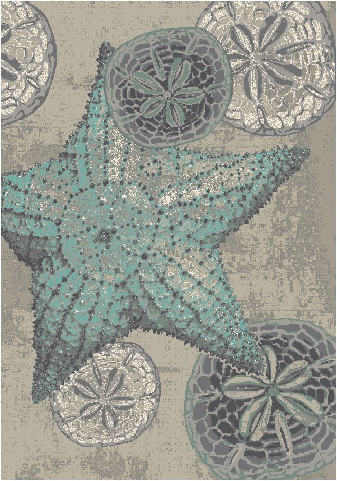 Shore Thing Ocean Blue Rug - Coastal Compass Home Decor