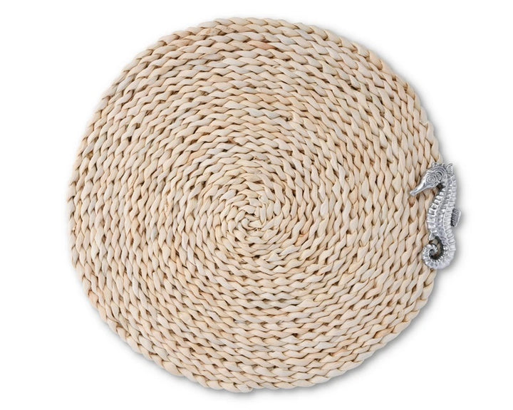 Twisted Seagrass Seahorse Placemats - The Coastal Compass Home Decor