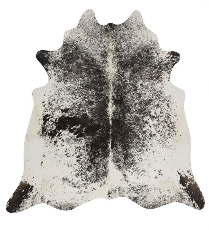 Black and White Peppered Cowhide • Coastal Compass Home Decor