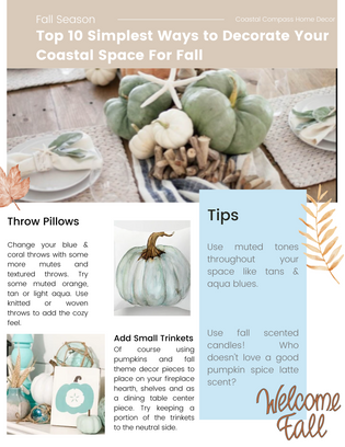  Top 10 Simplest Ways To Decorate Your Coastal Space For Fall