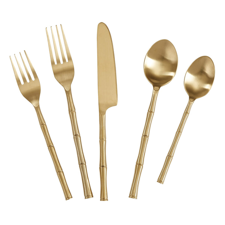 Bamboo Gold Flatware Set