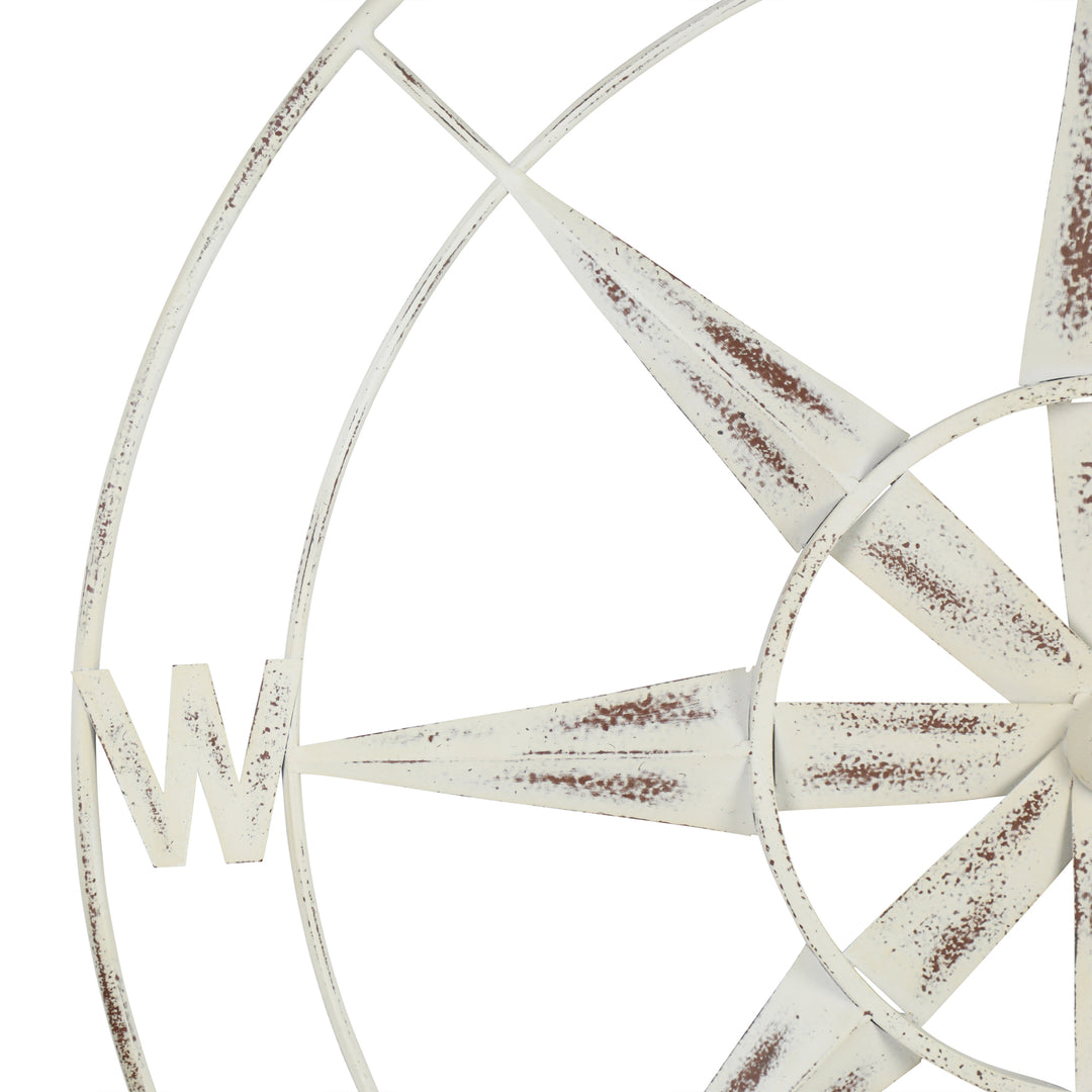 Nautical Compass Metal Wall Decor