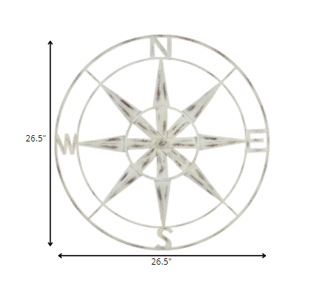 Nautical Compass Metal Wall Decor