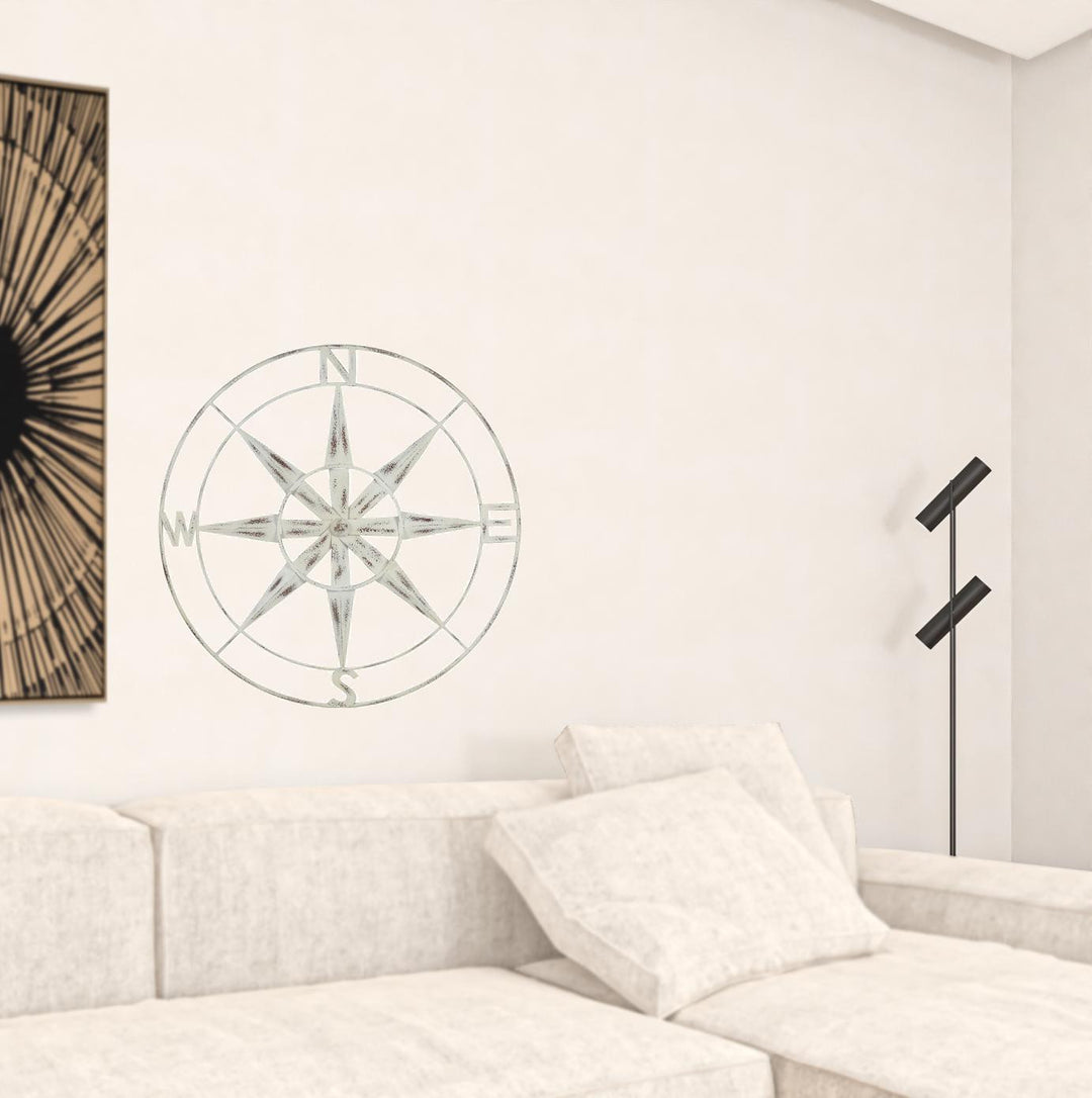 Nautical Compass Metal Wall Decor