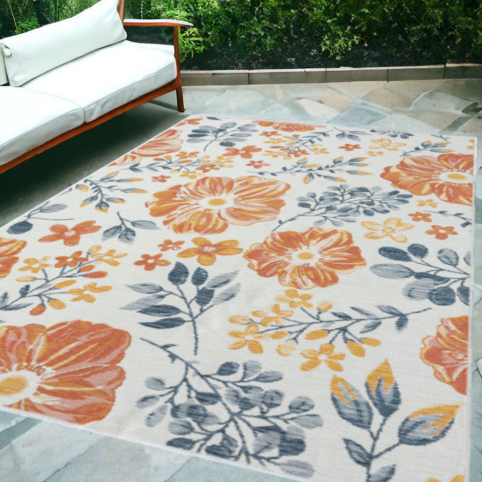 Floral Indoor/Outdoor Area Rug