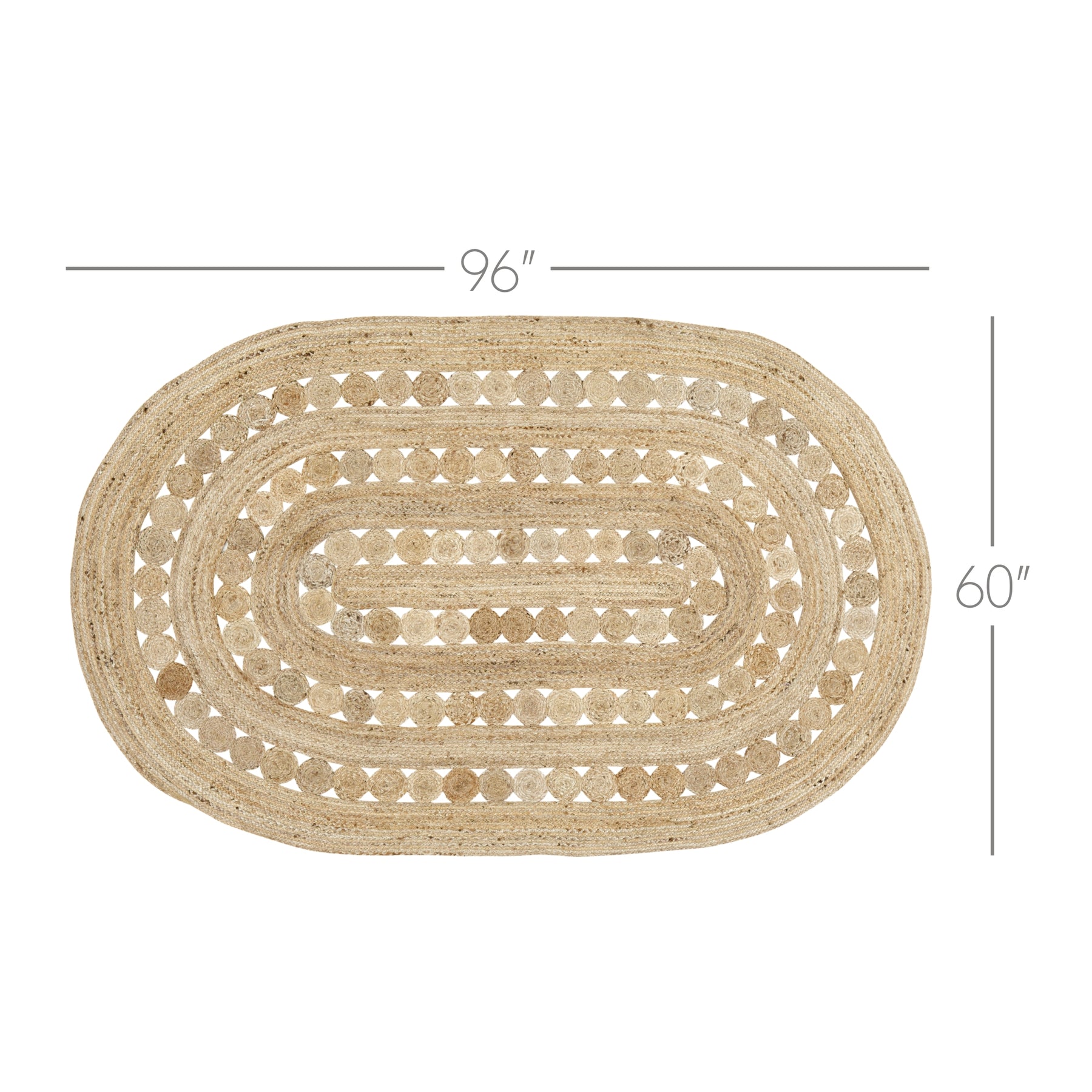 Celeste Jute Area Rug Oval | Coastal Compass Home Decor – The Coastal ...