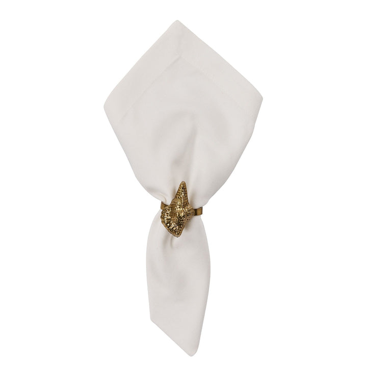 Gold Conch Shell Napkin Rings