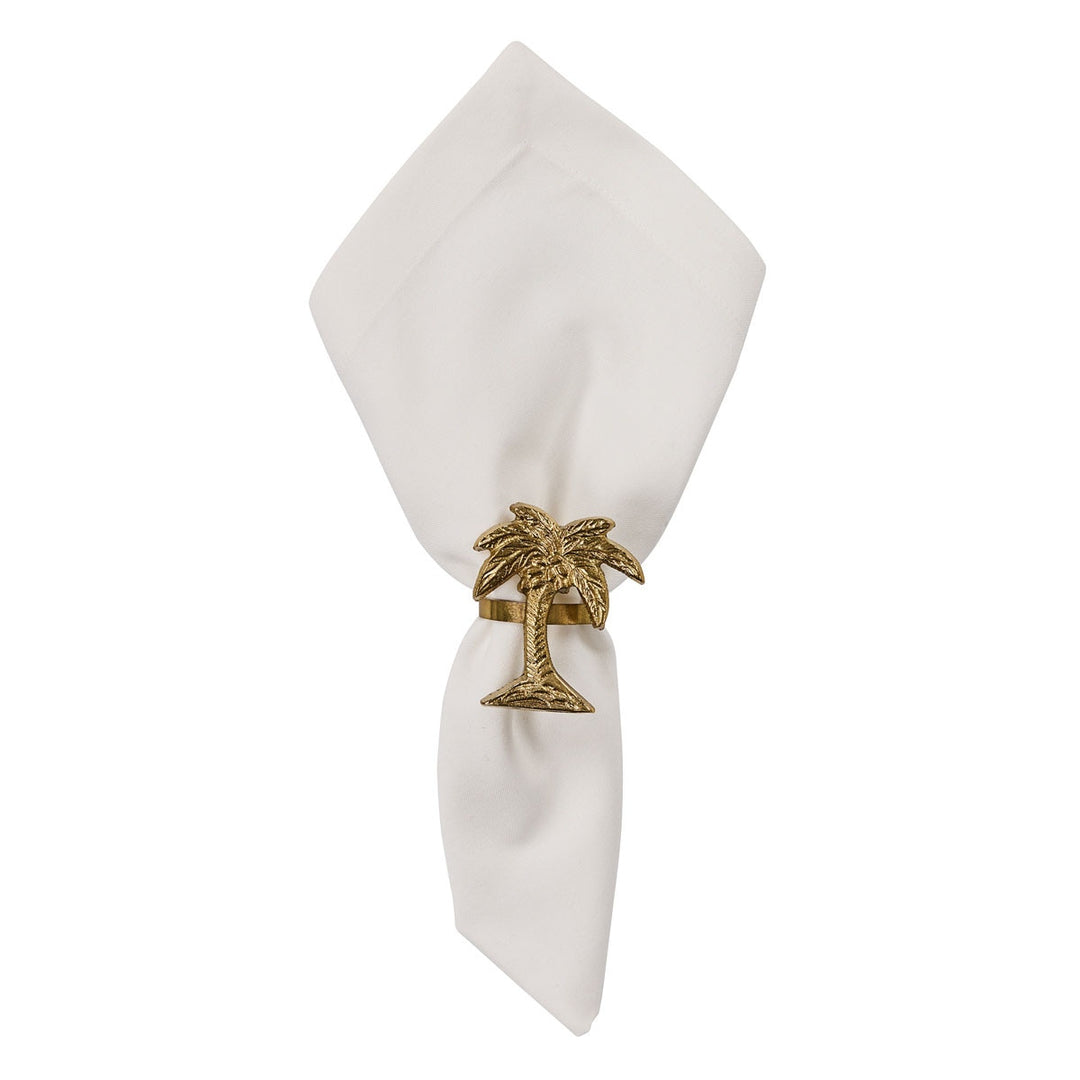 Gold Palm Tree Napkin Rings