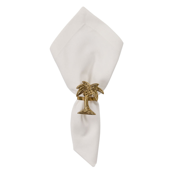 Gold Palm Tree Napkin Rings
