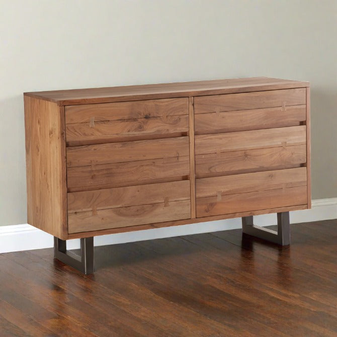 Acacia Two Drawer Night Stand | Coastal Compass Home Decor – The