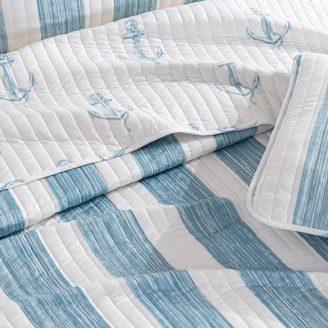 Anchor Bay Stripe Reversible Quilt Set
