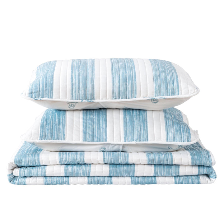 Anchor Bay Stripe Reversible Quilt Set